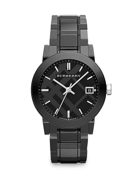 burberry stainless steel bracelet watch black